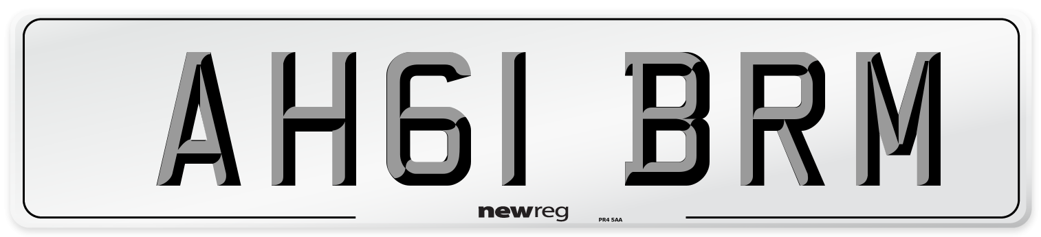 AH61 BRM Number Plate from New Reg
